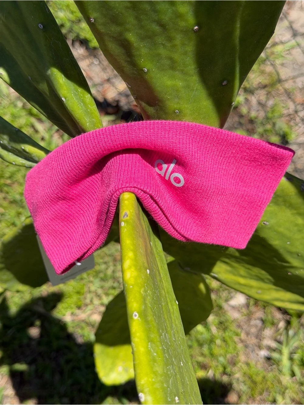 ALO Yoga Hot Pink Ribbed Stretch Headband